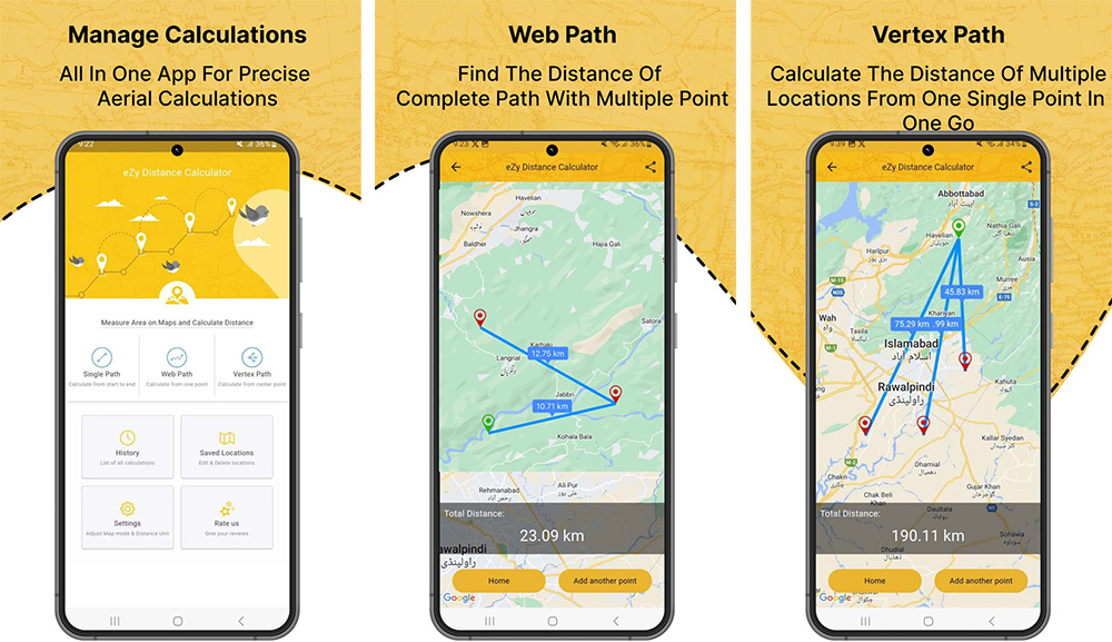 اپلیکیشن eZy Distance Calculator اپلیکیشن eZy Distance Calculator